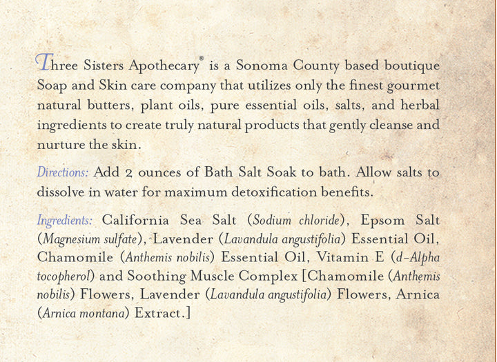 Bath Salt Soak Lavender & Chamomile