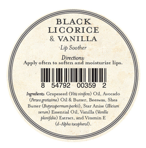 Lip Soother Black Licorice & Vanilla