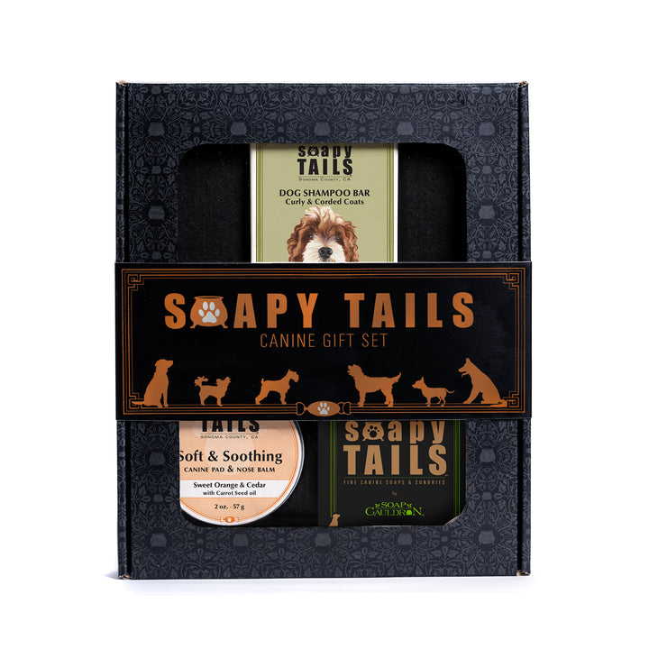 Soapy Tails Dog Shampoo Bar & Pad Balm Gift Set