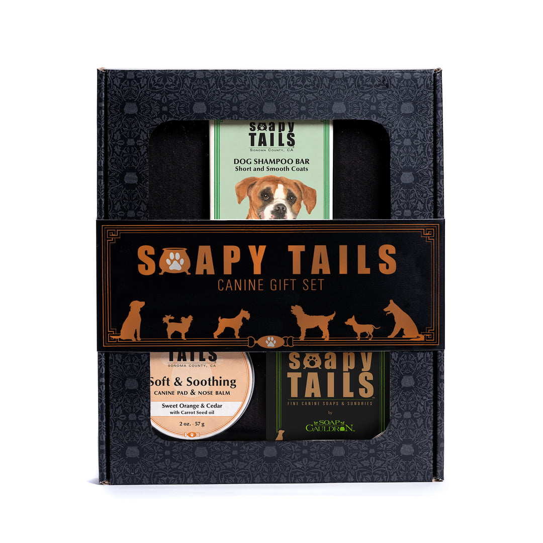 Soapy Tails Dog Shampoo Bar & Pad Balm Gift Set